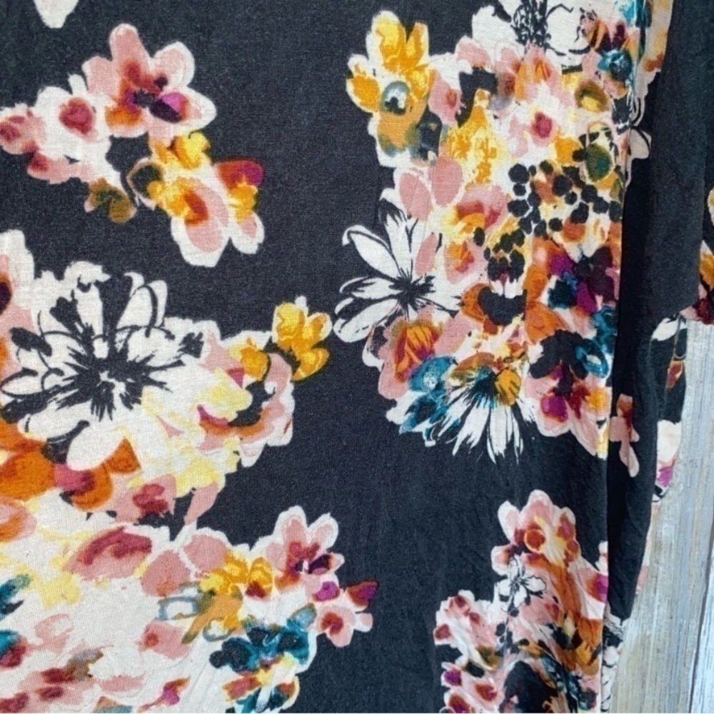 Maurices Grey Floral Open Shoulder Blouse - Picture 2 of 5